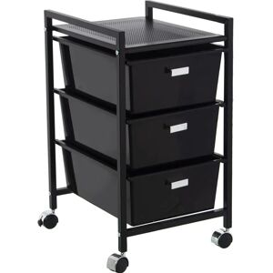 DRW Badezimmerwagen - 3 Schubladen Schwarz DRW Badezimmerwagen - 3 Schubladen Schwarz