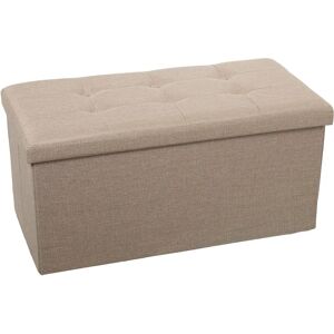 DRW Beige Opvouwbare Opbergpoef - Pouf DRW Beige Opvouwbare Opbergpoef - Pouf