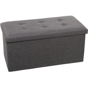 DRW Donkergrijze Opvouwbare Poef - Pouf DRW Donkergrijze Opvouwbare Poef - Pouf