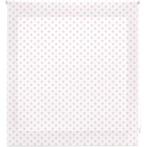 Blindecor Kinderrolgordijn wit met roze sterren - 150x180 - Producttype Blindecor Kinderrolgordijn wit met roze sterren - 150x180 - Producttype