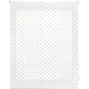 Blindecor Wit met Beige Sterren 160x180 - Kinder Rolgordijn Blindecor Wit met Beige Sterren 160x180 - Kinder Rolgordijn
