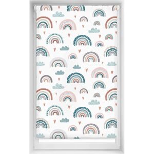 Blindecor Gedrukte Rolgordijnen - Regenboog Blauw - Lichtregeling - Modern Blindecor Gedrukte Rolgordijnen - Regenboog Blauw - Lichtregeling - Modern