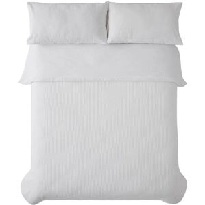 ESTELIA White Waffle Pattern Duvet Cover Set - Bedding ESTELIA White Waffle Pattern Duvet Cover Set - Bedding