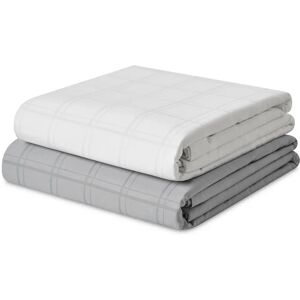 ESTELIA White Sophia Cotton Duvet Cover Set - Duvet Cover & Pillowcases ESTELIA White Sophia Cotton Duvet Cover Set - Duvet Cover & Pillowcases