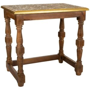 Mesa de Centro Alexandra House Living Madera de Mango Dorada - Mesa de Centro Mesa de Centro Alexandra House Living Madera de Mango Dorada - Mesa de Centro