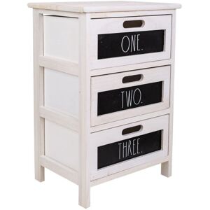 Cómoda Blanca Alexandra House Living - 29x58x40 cm Cómoda Blanca Alexandra House Living - 29x58x40 cm
