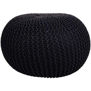 Puf de Poliestireno Negro Alexandra House Living - Muebles Puf de Poliestireno Negro Alexandra House Living - Muebles