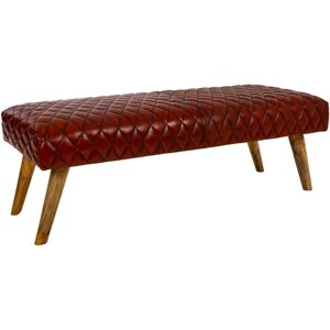 Alexandra House Living Banqueta - Cuero Madera de mango Alexandra House Living Banqueta - Cuero Madera de mango