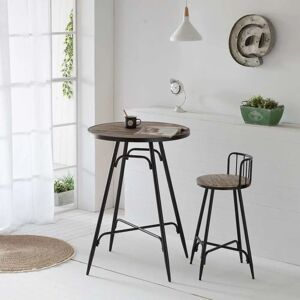 Taburete Marrón de Hierro y Madera de Abeto Alexandra House Living - Mueble Hogar Taburete Marrón de Hierro y Madera de Abeto Alexandra House Living - Mueble Hogar