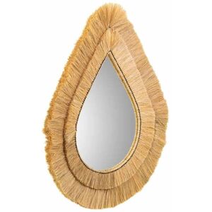 Espejo de Pared Alexandra House Living Madera Marrón Fibra Natural 80x62cm Espejo de Pared Alexandra House Living Madera Marrón Fibra Natural 80x62cm