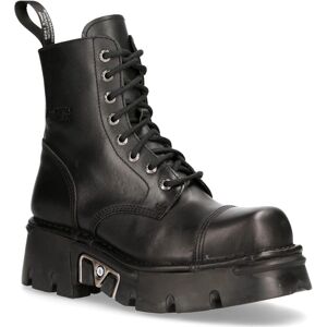 New Rock Mili Black Leather Combat Boots - Boots New Rock Mili Black Leather Combat Boots - Boots