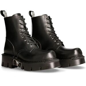 New Rock Unisex Black Gothic Military Biker Boots - Boots New Rock Unisex Black Gothic Military Biker Boots - Boots