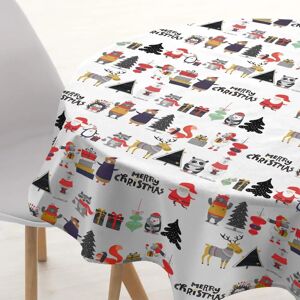 Belum Noel White Multicolour Round Tablecloth - Tablecloth Belum Noel White Multicolour Round Tablecloth - Tablecloth