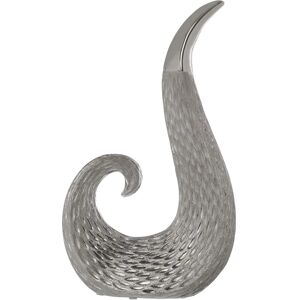 Figura Abstracta de Cerámica Plateada DRW - Decorativa Figura Abstracta de Cerámica Plateada DRW - Decorativa
