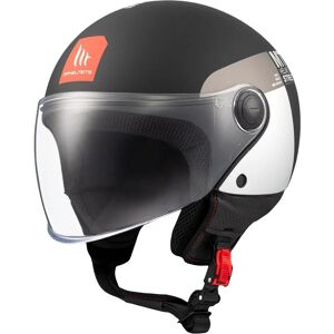 Casco de moto MT Helmets D2 Gris Blanco Mate Casco de moto MT Helmets D2 Gris Blanco Mate
