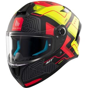 MT Helmets Targo S Brik Casco negro y amarillo mate - Casco de motocicleta MT Helmets Targo S Brik Casco negro y amarillo mate - Casco de motocicleta