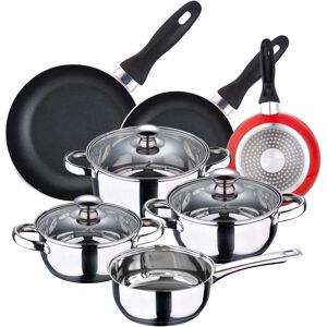 Juego de Cocina San Ignacio 7 Piezas con Aluminio Rojo y Acero Inoxidable Juego de Cocina San Ignacio 7 Piezas con Aluminio Rojo y Acero Inoxidable