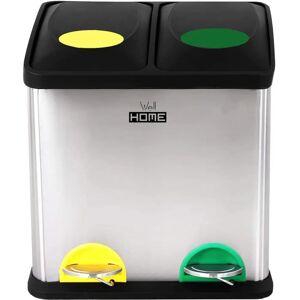 Wellhome Bac de Tri Écologique 16L à 2 Compartiments - Publicité Wellhome Bac de Tri Écologique 16L à 2 Compartiments - Publicité