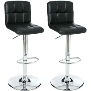 Wellhome - Ensemble de 2 tabourets de bar noirs - 44,5x54x90 cm - Publicité Wellhome - Ensemble de 2 tabourets de bar noirs - 44,5x54x90 cm - Publicité