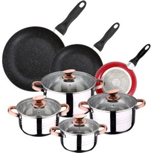 Set di Pentole in Acciaio Inox San Ignacio - 3 Padelle & Utensili Set di Pentole in Acciaio Inox San Ignacio - 3 Padelle & Utensili