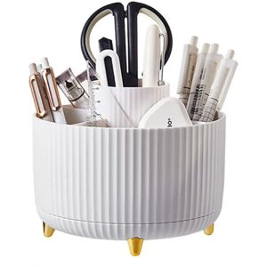 Organizer di trucco rotante bianco Joybos 15x15x13cm - Confezione trucco Organizer di trucco rotante bianco Joybos 15x15x13cm - Confezione trucco