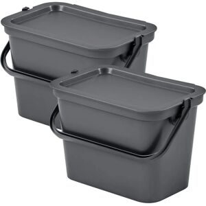 Tontarelli MODA Trash Bin 5L Graphite - Trash Bin Tontarelli MODA Trash Bin 5L Graphite - Trash Bin