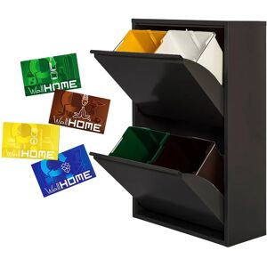 Wellhome Contenitore Metallo 4 Scomparti Riciclaggio Wellhome Contenitore Metallo 4 Scomparti Riciclaggio