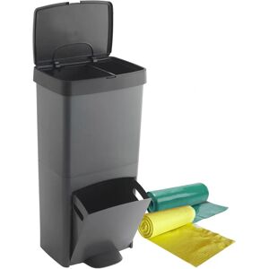 SP BERNER Conteneur de recyclage 70L Vertical 2 Compartiments + Sacs - Publicité SP BERNER Conteneur de recyclage 70L Vertical 2 Compartiments + Sacs - Publicité
