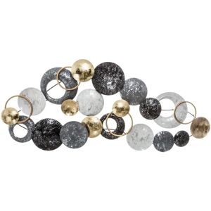Dekoracja ścienna z metalu WELLHOME - Elegancki okrągły design - 90,5cm Dekoracja ścienna z metalu WELLHOME - Elegancki okrągły design - 90,5cm