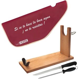 Soporte de jamón de madera con muesca en V y espeto 40x16x23cm - Soporte de jamón Soporte de jamón de madera con muesca en V y espeto 40x16x23cm - Soporte de jamón