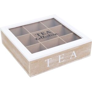 Caja de Té Well Home - 9 Compartimentos, Tapa de Cristal Caja de Té Well Home - 9 Compartimentos, Tapa de Cristal