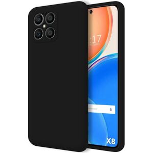 Flytande Silikon Telefonfodral Svart - Huawei Honor X8 Flytande Silikon Telefonfodral Svart - Huawei Honor X8