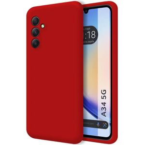 Tumundosmartphone Rode Silicone Vloeibare Galaxy A34 5G Telefooncape Tumundosmartphone Rode Silicone Vloeibare Galaxy A34 5G Telefooncape