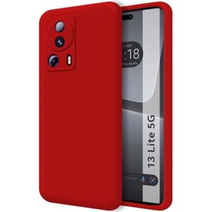 Tumundosmartphone Röd Silikonvätskefodral för Xiaomi 13 Lite 5G Tumundosmartphone Röd Silikonvätskefodral för Xiaomi 13 Lite 5G