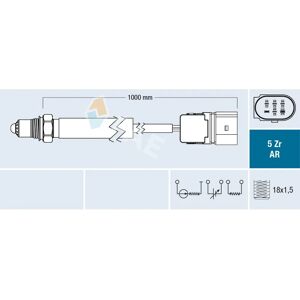 Sensor de oxigênio FAE 75162 para Audi A3 - Sonda lambda Sensor de oxigênio FAE 75162 para Audi A3 - Sonda lambda