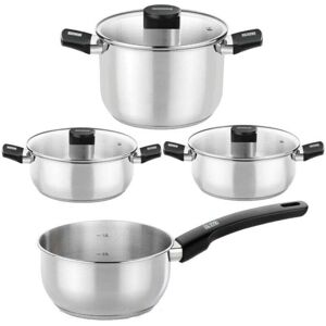 Conjunto de Panelas Monix M240001 - Aço Inoxidável Ø14cm, Ø20cm, Ø24cm Conjunto de Panelas Monix M240001 - Aço Inoxidável Ø14cm, Ø20cm, Ø24cm