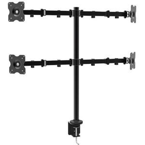 Support de moniteur noir Approx - Supporte 4 écrans 10-27" - VESA 75x75/100x100mm - Publicité Support de moniteur noir Approx - Supporte 4 écrans 10-27" - VESA 75x75/100x100mm - Publicité
