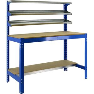 Simonrack BT1 Werkbank - Blau/Holz - Robuster Stahlrahmen Simonrack BT1 Werkbank - Blau/Holz - Robuster Stahlrahmen