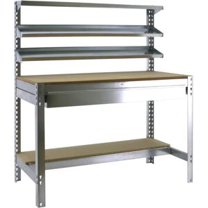 Banc de travail Simonrack BT1 Galva/Bois 1445x910x610mm - Table de travail industrielle - Publicité Banc de travail Simonrack BT1 Galva/Bois 1445x910x610mm - Table de travail industrielle - Publicité