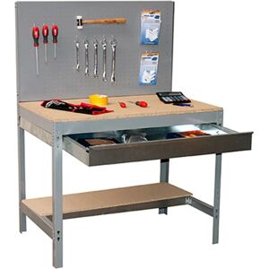 Simonrack BT2 Bancada de Trabalho Cinza/Madeira - 600 kg, 144,5x91x61 cm Simonrack BT2 Bancada de Trabalho Cinza/Madeira - 600 kg, 144,5x91x61 cm