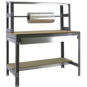 Kit établi Simonrack avec tiroir - Gris/Foncé/Bois - Publicité Kit établi Simonrack avec tiroir - Gris/Foncé/Bois - Publicité
