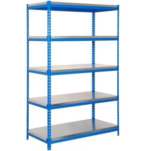 Étagère métallique Simonrack 1206-5 Bleu/Galva - Stockage Industriel - Publicité Étagère métallique Simonrack 1206-5 Bleu/Galva - Stockage Industriel - Publicité