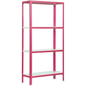 Homeclick Rosa/Weiß Metallregal - 4 Böden - 160x80x40 cm - Schwerlast Homeclick Rosa/Weiß Metallregal - 4 Böden - 160x80x40 cm - Schwerlast