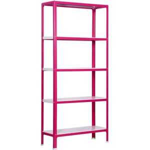 Scaffale in metallo Rosa/Bianco Simonrack - 5 ripiani - 1800x800x300mm - Homeclick Scaffale in metallo Rosa/Bianco Simonrack - 5 ripiani - 1800x800x300mm - Homeclick