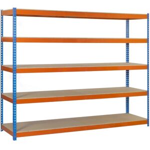 Étagère Simonrack Ecoforte - 5 étagères - Bleu/Orange - 1800x600x2000mm Étagère Simonrack Ecoforte - 5 étagères - Bleu/Orange - 1800x600x2000mm