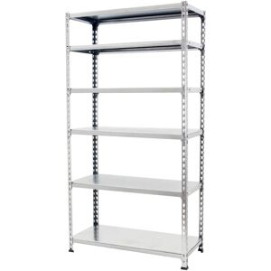 Estantería Metálica Galva - 6 Estantes - Sin Tornillos - 2500x1100x400mm Estantería Metálica Galva - 6 Estantes - Sin Tornillos - 2500x1100x400mm