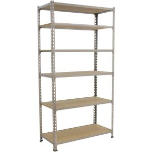 Étagère métallique SimonRack - 6 niveaux, 200kg capacité - Métal/Bois - Publicité Étagère métallique SimonRack - 6 niveaux, 200kg capacité - Métal/Bois - Publicité