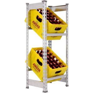 Simonrack Porte-bouteilles - Acier, 2 Plateaux, Galva - 1000x400x300 mm - Porte-bouteilles - Publicité Simonrack Porte-bouteilles - Acier, 2 Plateaux, Galva - 1000x400x300 mm - Porte-bouteilles - Publicité