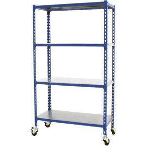 Scaffale metallico Simonclick Mobile 4/500 1500 Blu - Mensola Scaffale metallico Simonclick Mobile 4/500 1500 Blu - Mensola