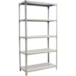 Étagère métallique blanche SimonRack - 2000x1000x300 mm - 5 étagères - 180 kg par étagère Étagère métallique blanche SimonRack - 2000x1000x300 mm - 5 étagères - 180 kg par étagère